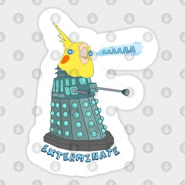 birb exterminate AAAAAAAA Sticker by FandomizedRose